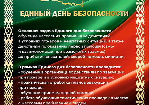 ЕДИНЫЙ ДЕНЬ БЕЗОПАСНОСТИ